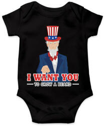 printfashion I want you to grow a beard - Baba Body - Fekete (6840410)