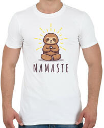 printfashion Namaste - Lajháros - Férfi póló - Fehér (6592196)