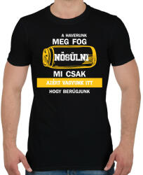 printfashion A haverunk meg fog nősülni - Fehér - Férfi póló - Fekete (6864735)