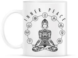 printfashion Inner Peace - Benső béke - Bögre - Fehér (6873183)