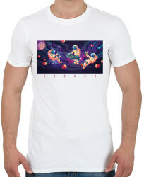 printfashion Techno - Űrhajós - Férfi póló - Fehér (6577544)