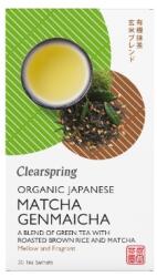 Clearspring Bio Japán Matcha Genmaicha Zöld Teakeverék - 20db filter