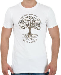 printfashion Nincs semmi rossz abban - Fa - Férfi póló - Fehér (6978122)