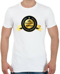 printfashion Traktoros király - Arany - Férfi póló - Fehér (6595888)