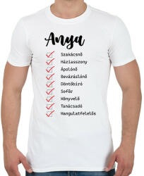 printfashion Anya feladatkörök - Férfi póló - Fehér (6669800)