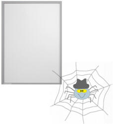 Franken Infókeret A4, mágneses Franken szürke - spidershop