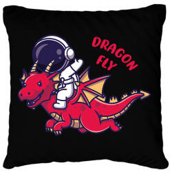 printfashion Dragon fly - Űrhajóssal - Párnahuzat, Díszpárnahuzat - Fekete (6930416)