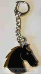  Lófej fekete háttérrel kulcstartó 3, 2x3, 5 cm