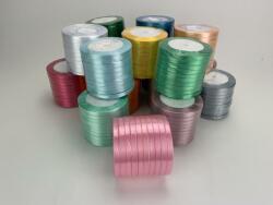  Rózsaszín szatén szalag 6mm 10 tekercs - OKOSÁR! - kosarbolt