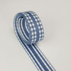  Kétoldalas textil szalag 2, 5cm*2m acélkék