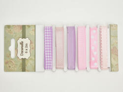  Dekor szalag 6mm x 2méter rózsaszín árnyalatok - kosarbolt