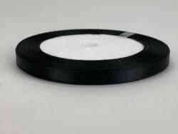 Fekete szatén szalag 6mm x 22méter