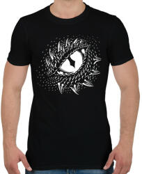 printfashion Dinoszaurusz/Sárkány szem - Fehér - Férfi póló - Fekete (6930596)