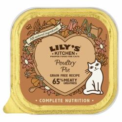 Lily's Kitchen Hrana umeda pentru pisici, Lily's Kitchen, cu ingrediente naturale, Poultry Pie 85g (Alege Pachetul: : 1 bucata)