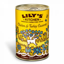Lily's Kitchen Hrana umeda Lily's Kitchen, ingrediente Naturale, cu Pui si Curcan, 400g, pentru caini (Alege Pachetul: : 6 bucati)