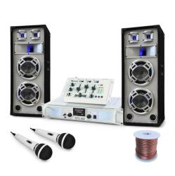 Electronic-Star DJ PA Set de boxe, amplificator, mixer "Polar Bear" 2200W (PL4822-5037) (PL4822-5037)
