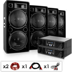 Electronic-Star DJ PA Komplettset "Phuket Pulsar Pro" 2 x amplificator și 4 x boxe (Phuket-Pulsar-Pro) (Phuket-Pulsar-Pro)