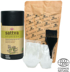 SATTVA Henna - Természetes növényi hajszínező fekete 150 g