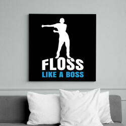 printfashion Floss like a boss - tánc - Vászonkép - Fekete (6647702)