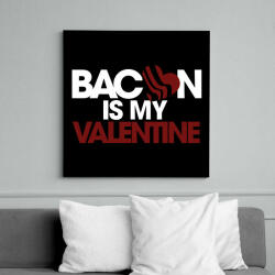 printfashion Bacon is my Love - Vászonkép - Fekete (6646580)