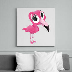 printfashion Funny Flamingo - Vászonkép - Fehér (6627080)