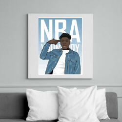 printfashion Youngboy NBA - Vászonkép - Fehér (6629705)