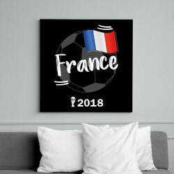printfashion Franciaország - Vászonkép - Fekete (6645444)