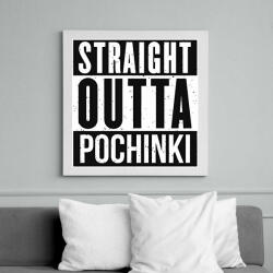 printfashion PUBG - Straight Outta Pochinki - Vászonkép - Fehér (6623572)
