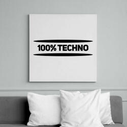 printfashion 100% techno - Vászonkép - Fehér (6626437)