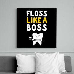 printfashion Flossing táncos fogászat - Vászonkép - Fekete (6647242)
