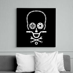 printfashion Bike Skull - Vászonkép - Fekete (6648788)