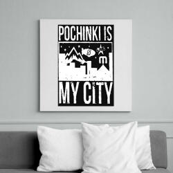 printfashion PUBG - Pochinki is my City - Vászonkép - Fehér (6623788)