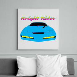 printfashion Knight Rider Synthwave - Vászonkép - Fehér (6623601)