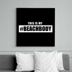 printfashion #BEACHBODY - Vászonkép - Fekete (6643118)