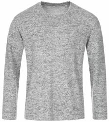 Stedman Hosszú ujjú férfi szvetter - Világosszürke melírozott | M (ST9080-1000274134)