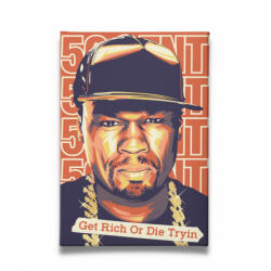 50 Cent Get Rich - Vászonkép (50centgrichv)