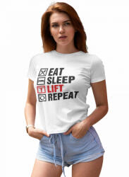  Eat Sleep Lift Repeat - GYM Fitness Női Póló (374638)