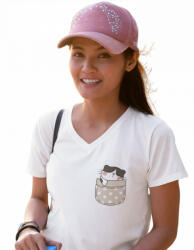  Zseb Cica (5 féle) - Női V Nyakú Pólók (464805)