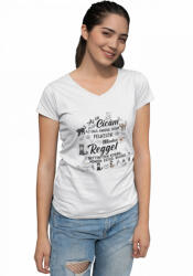  Az én cicám az oka annak, hogy… - Női V Nyakú Póló (538162)