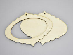  Natúr fa - Csepp forma kerettel 15x18, 8cm