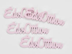 Fa "Édes Otthon" felirat pink 15cm 4db/csomag - kosarbolt