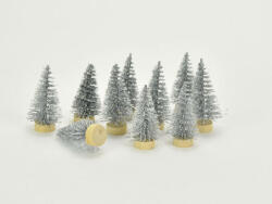Corolla Dekor fenyőfa ezüst glitteres 4cm 10db/csomag