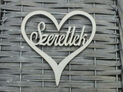  Fa - Szeretlek szívben fehér 10cm