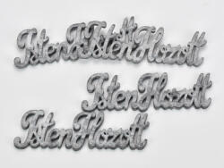  Fa "Isten Hozott" felirat szürke 15cm 4db/csomag - kosarbolt