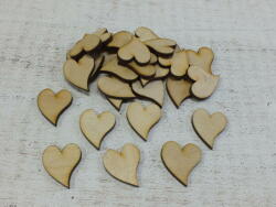  Natúr fa - Francia szív 3cm 30db/csomag