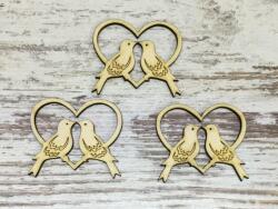  Natúr fa - Puszis galamb kicsi 5, 5cm 3db/csomag