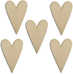 Natúr fa - Hosszúkás szív 5, 5cm*8, 5cm 5db/cs - kosarbolt