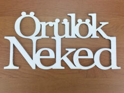 Fa - "Örülök Neked" felirat koszorúra 10x20cm - kosarbolt