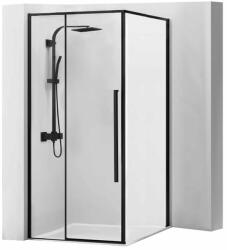 Rea Cabina de dus patrata Rea Solar cu usa glisanta 90x90 negru mat (5902557337491)