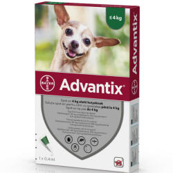 Bayer Advantix solutie antiparazitara pentru caini sub 4 kg, 1 pipeta
